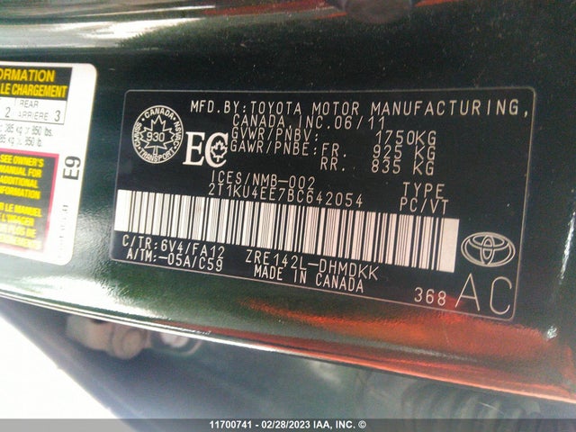 Toyota Matrix Wagon 2011 2T1KU4EE7BC642054 Image 9