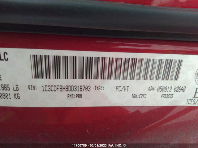 Dodge DART SXT 2013 1C3CDFBH8DD318703 Image 9