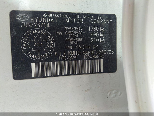 Hyundai Elantra Se/sport/limited 2015 KMHDH4AH3FU266793 Image 9