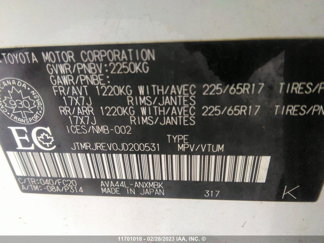 Toyota Rav4 Hv Le Plus/xle 2018 JTMRJREV0JD200531 Image 9