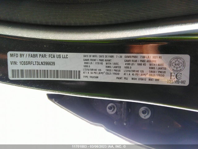 1C6SRFLT3LN396639 RAM 1500 Rebel
