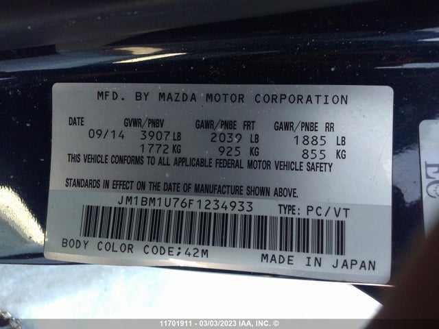 Mazda 3 SPORT 2015 JM1BM1U76F1234933 Image 10