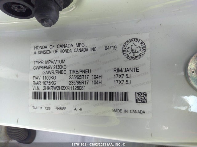 Honda CR-V LX 2019 2HKRW2H2XKH128081 Image 9
