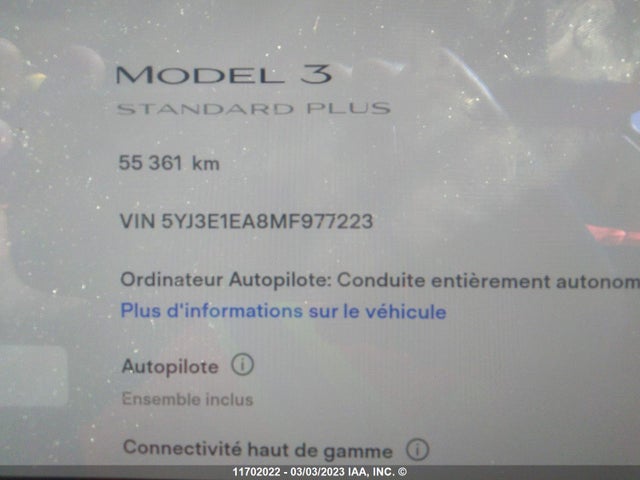 Tesla MODEL 3 2021 5YJ3E1EA8MF977223 Image 7