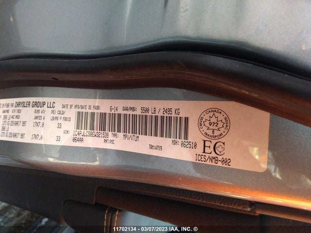 1C4PJLCS8EW321539 Jeep Cherokee Latitude