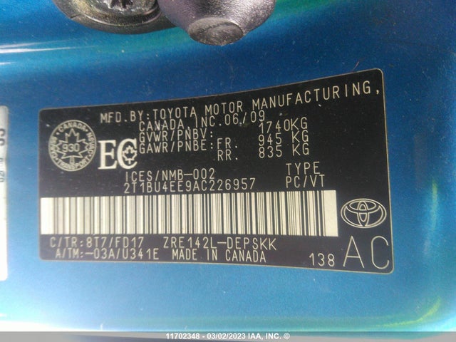 Toyota Corolla S/le/xle 2010 2T1BU4EE9AC226957 Image 11