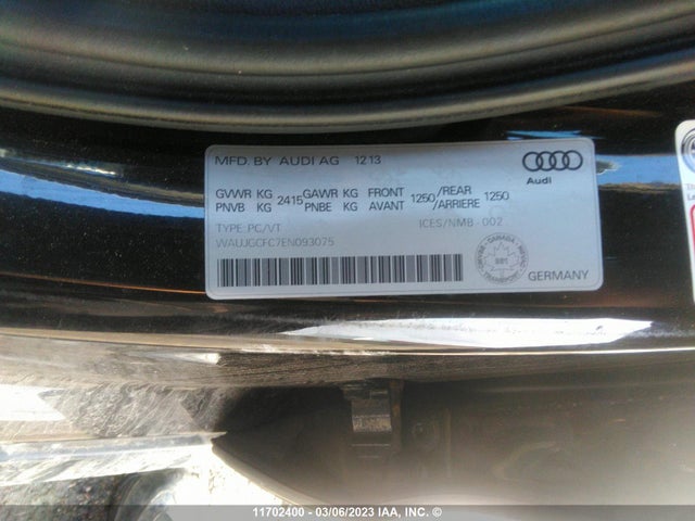 WAUJGCFC7EN093075 Audi A6 Prestige