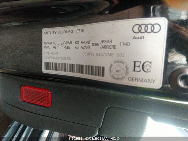 WAUFNAF45HN025404 Audi A4 Prestige