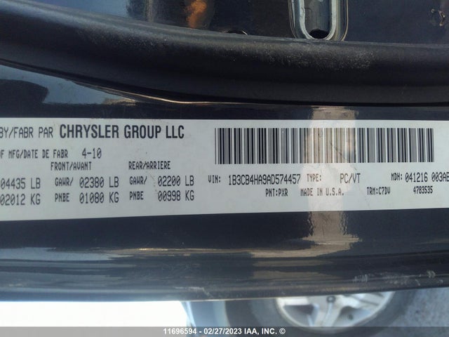 Dodge Caliber Sxt 2010 1B3CB4HA9AD574457 Image 10