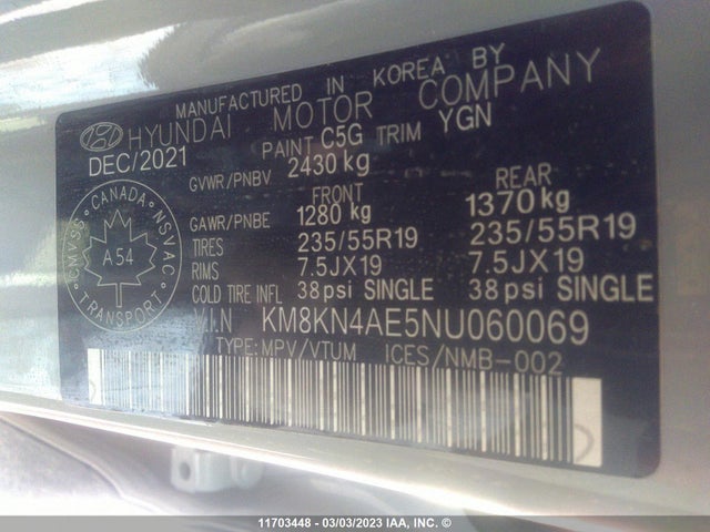 Hyundai Ioniq 5 Sel 2022 KM8KN4AE5NU060069 Image 10