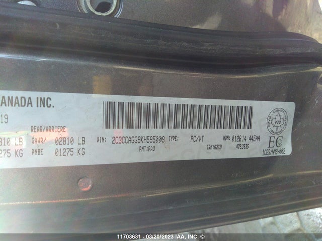 2C3CCAGG9KH595009 Chrysler 300 S