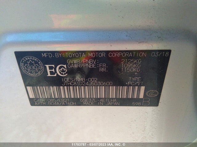 JTHC81D24J5030600 Lexus IS 300