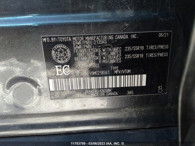 Toyota Rav4 Limited 2021 2T3D1RFV9MC218561 Image 10