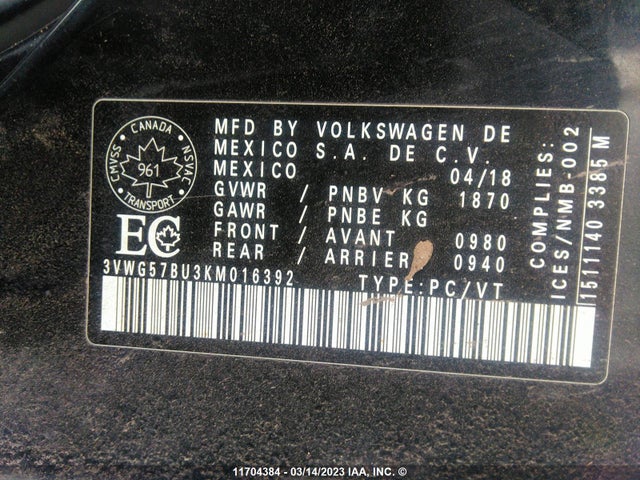 Volkswagen Jetta Sel Premium 2019 3VWG57BU3KM016392 Image 10