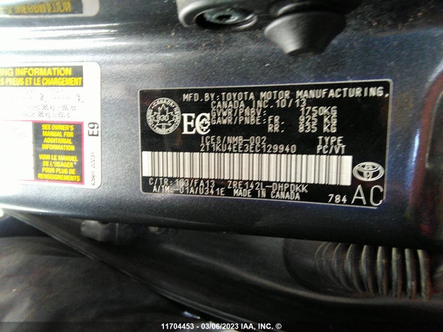 Toyota Matrix S 2014 2T1KU4EE3EC129940 Image 10