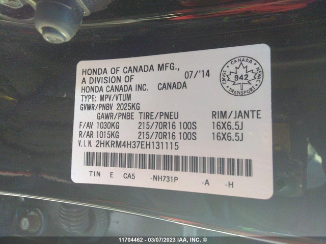 Honda CR-V LX 2014 2HKRM4H37EH131115 Image 11