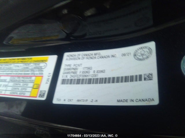 Honda Civic Sport 2022 2HGFE2F58NH112091 Image 10