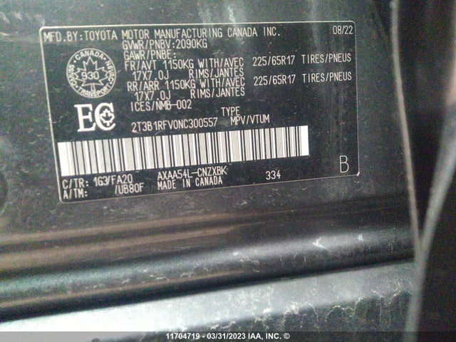 Toyota RAV4 LE 2022 2T3B1RFV0NC300557 Image 11