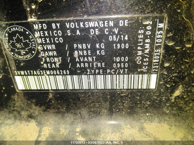 Volkswagen GTI 2015 3VW5T7AU3FM006269 Image 9