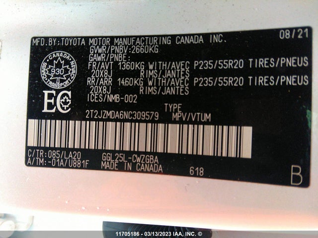 2T2JZMDA6NC309579 Lexus RX 350