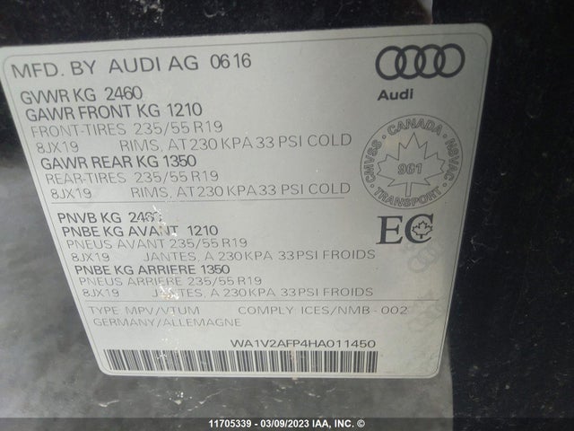 WA1V2AFP4HA011450 Audi Q5 Technik