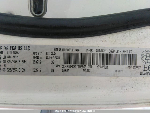 Dodge Journey R/t 2016 3C4PDDFG0GT192869 Image 10