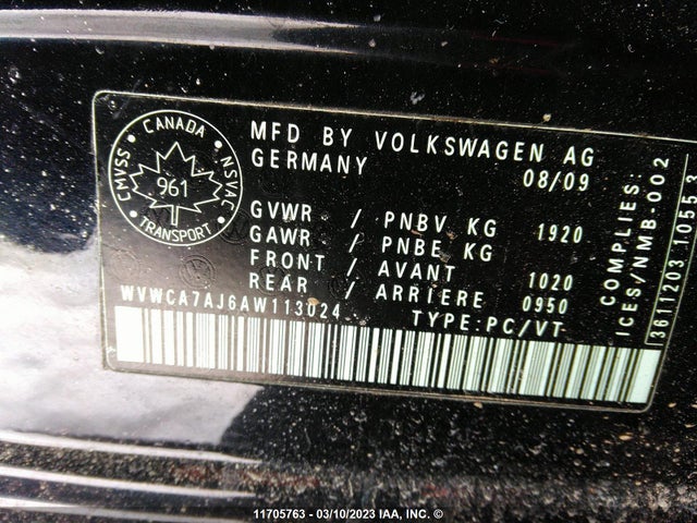 WVWCA7AJ6AW113024 Volkswagen Golf