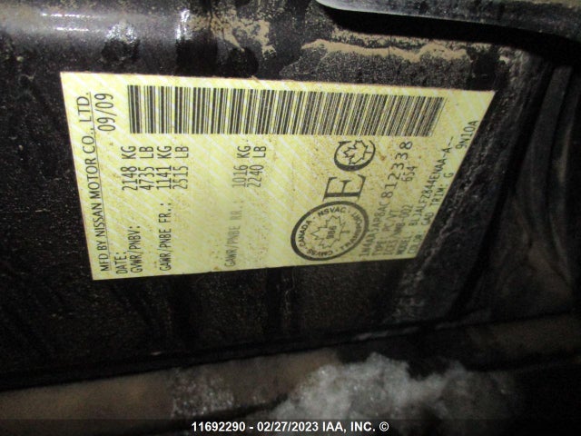 Nissan Maxima 2010 1N4AA5AP8AC812338 Image 9