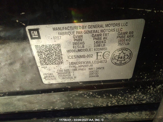 Chevrolet Traverse Ls 2018 1GNERFKW6JJ104673 Image 9