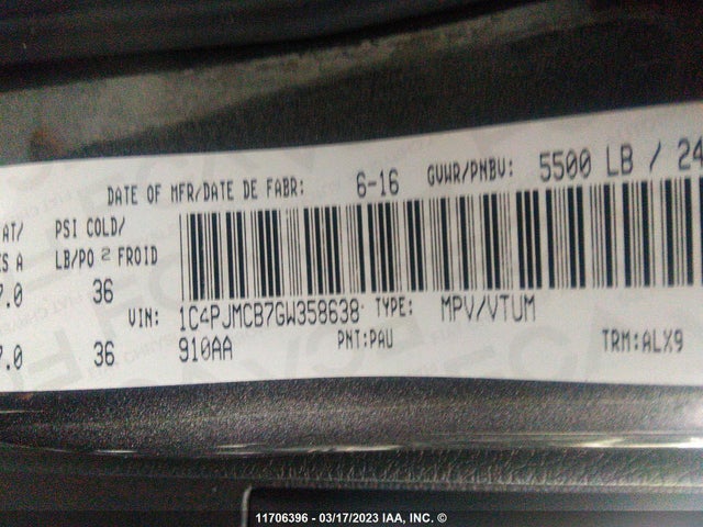 1C4PJMCB7GW358638 Jeep Cherokee Latitude