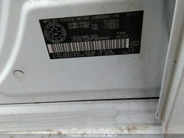 JTHCE1D20F5009940 Lexus IS 350
