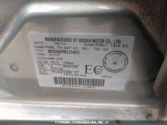 Nissan Micra 2015 3N1CK3CP0FL214812 Image 9
