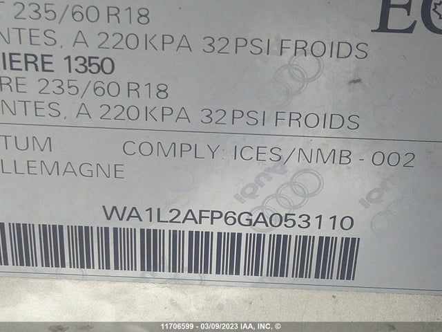 WA1L2AFP6GA053110 Audi Q5 Premium Plus