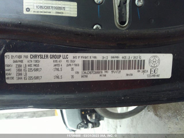 1C4NJCAB7ED608070 Jeep Compass Sport
