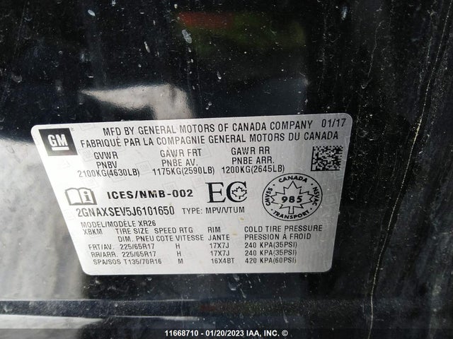 Chevrolet EQUINOX LT 2018 2GNAXSEV5J6101650 Image 9