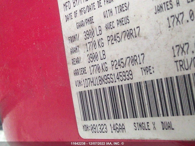 Dodge Ram 1500 St/slt 2005 1D7HU18N95S145939 Image 10