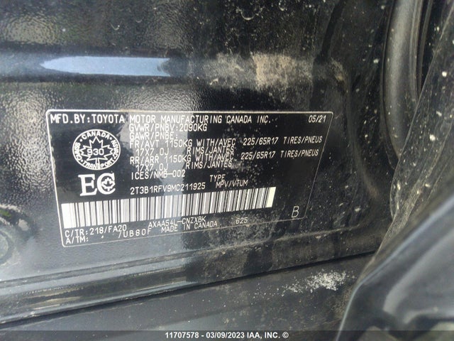 Toyota RAV4 LE 2021 2T3B1RFV9MC211925 Image 10