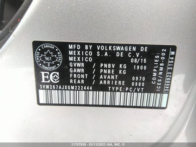 3VW267AJXGM222444 Volkswagen JETTA