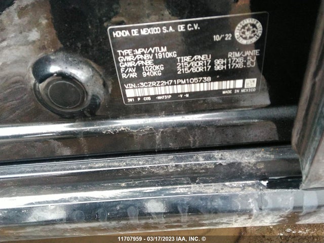 Honda HR-V 2023 3CZRZ2H71PM105738 Image 9