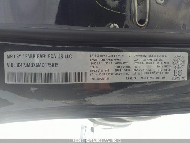 1C4PJMBX6MD175915 Jeep Cherokee Trailhawk