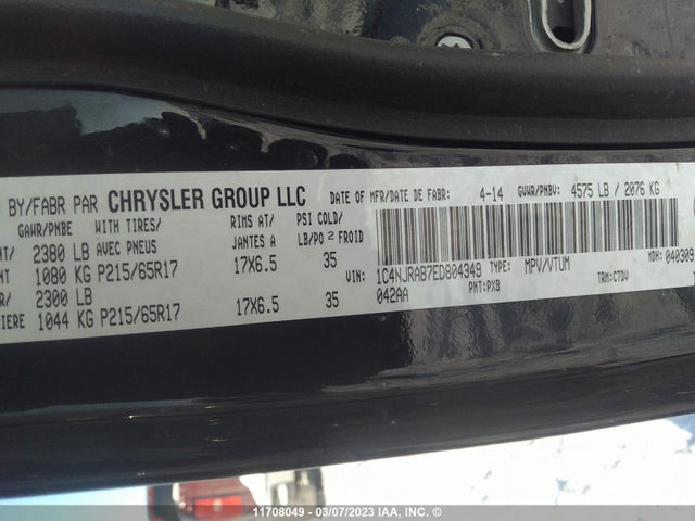 Jeep Patriot 2014 1C4NJRAB7ED804349 Image 10