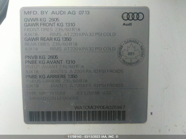 WA1CMCFP0EA025967 Audi Q5