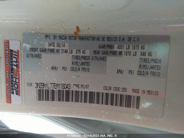 Mazda 3 TOURING 2014 3MZBM1L77EM118043 Image 9