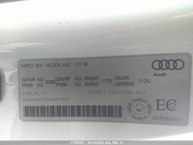 WAUL4AFR7GA041403 Audi S5 Technik