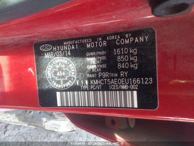 Hyundai Accent Gls/gs 2014 KMHCT5AE0EU166123 Image 9