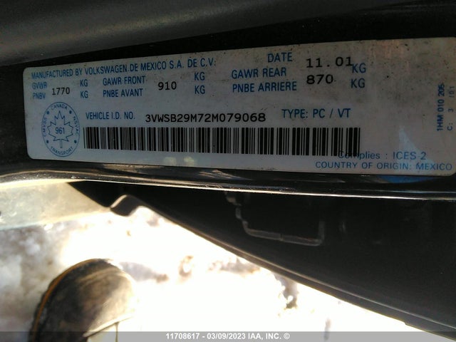 3VWSB29M72M079068 Volkswagen JETTA GLS