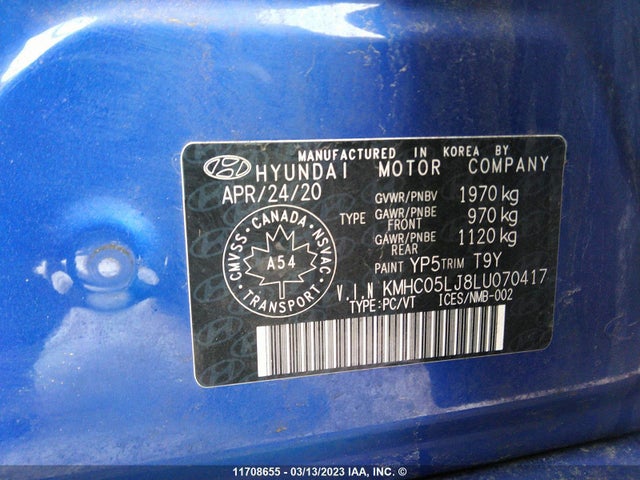 Hyundai Ioniq Ultimate 2020 KMHC05LJ8LU070417 Image 9