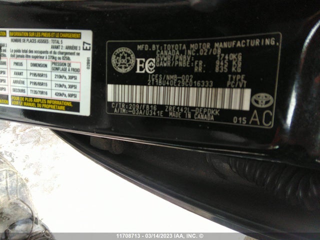 Toyota Corolla S/le/xle 2009 2T1BU40E29C016333 Image 10