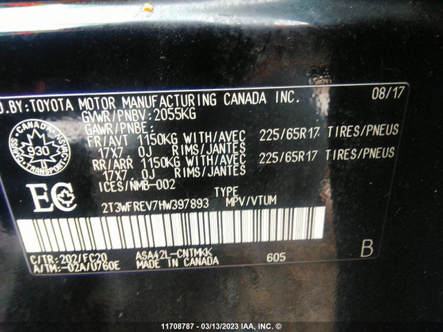 Toyota Rav4 Xle 2017 2T3WFREV7HW397893 Image 10