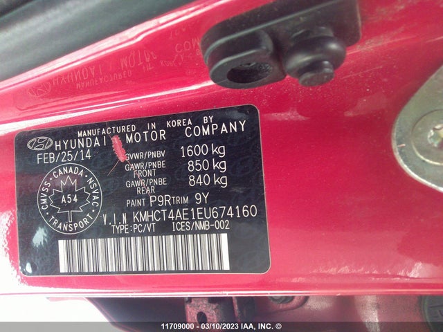 Hyundai Accent Gls/gs 2014 KMHCT4AE1EU674160 Image 9